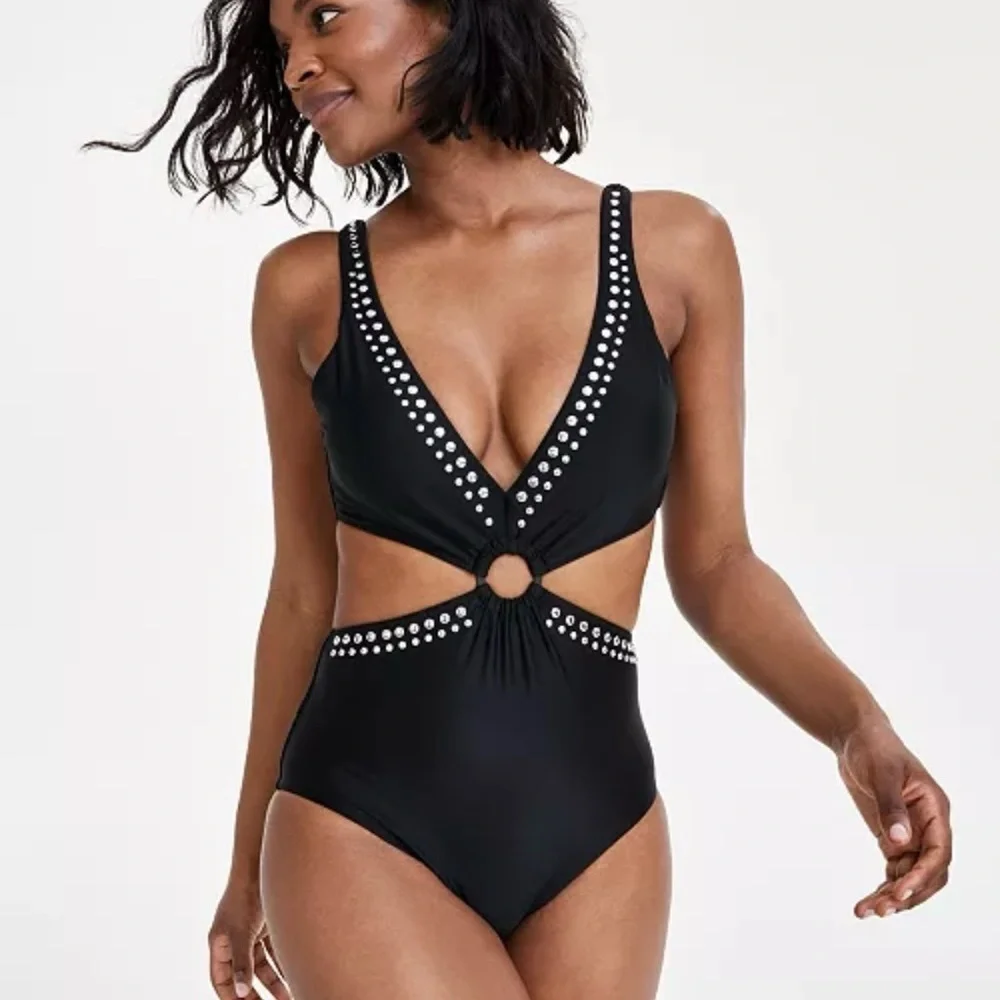 - NWT Bar III Women's Tell Me About It Stud One-Piece Swimsuit Medium